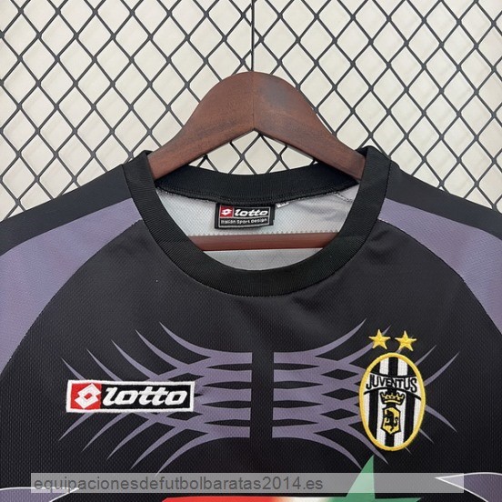 Nuevo Portero Camiseta Juventus Retro 2001 2002 Negro Baratas